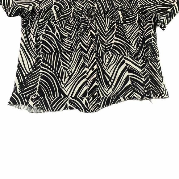 Zara Basic Women's Short Sleeve Button Up Shirt - Picture 7 of 9
